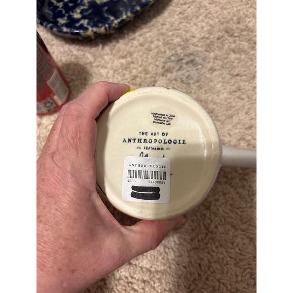 Anthropologie Fotini Tikkou Mug NWT Floral Face - Picture 4 of 4